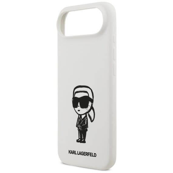 Karl Lagerfeld Silicone Karl Sketch &amp; Logo MagSafe Case for iPhone 17 Air - White | Techbox