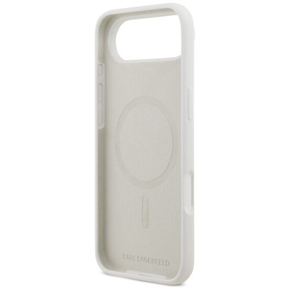 Karl Lagerfeld Silicone Karl Sketch &amp; Logo MagSafe Case for iPhone 17 Air - White | Techbox