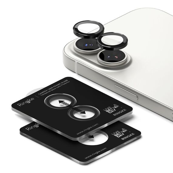 Ringke Camera Frame Protector 2-pack for iPhone 17 - Black