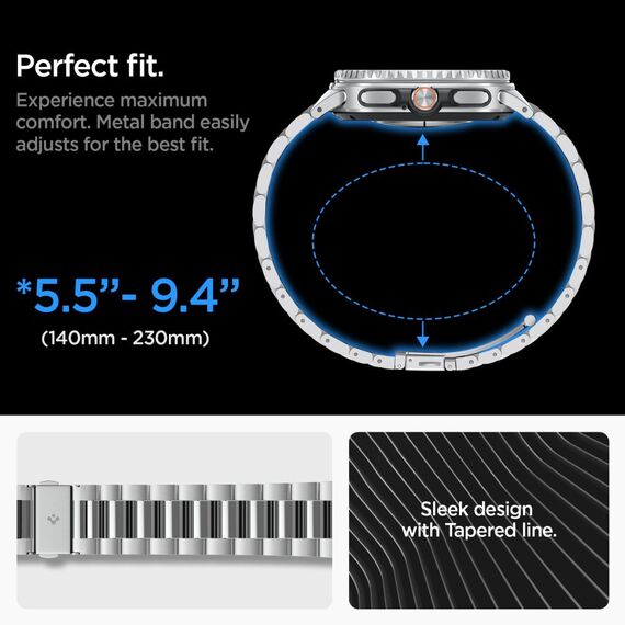 Spigen Modern Fit Band for Samsung Galaxy Watch 40/44/46 mm - Silver