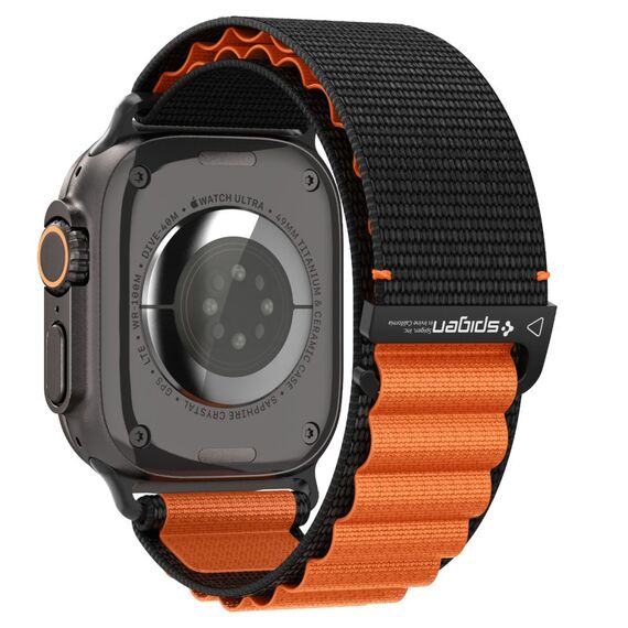 Spigen WBF1 Strap for Apple Watch 44 / 45 / 46 / 49 mm - Black and Orange - Accessories - Smartwatches & Accessories - Techbox