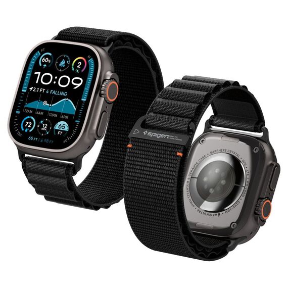 Strap Spigen WBF1 Strap for Apple Watch 44 / 45 / 46 / 49 mm - Black - Accessories - Smartwatches & Accessories - Techbox