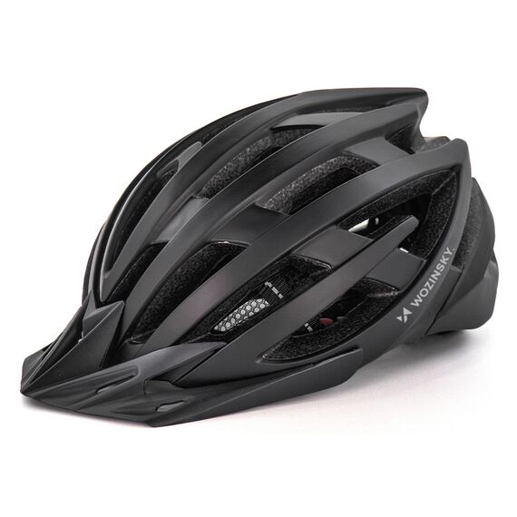 Wozinsky MTB Bike Helmet with USB Rear Light L - Black | Techbox