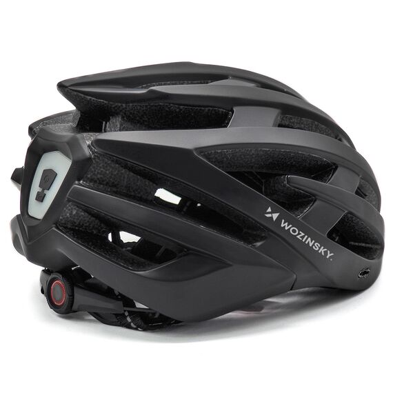 Wozinsky MTB Bike Helmet with USB Rear Light L - Black | Techbox