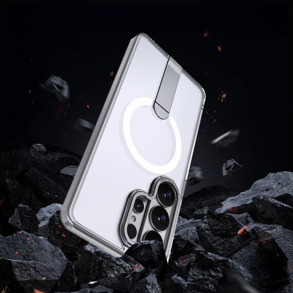Hybrid Armor X Case for Samsung Galaxy S26 Ultra with Stand, Compatible with MagSafe - Transparent | Techbox