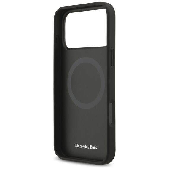 Mercedes Leather Large Laurel Leave MagSafe Case for iPhone 17 Pro Max - Black and Gray - Uncategorized Cases (2) - Cases - Techbox