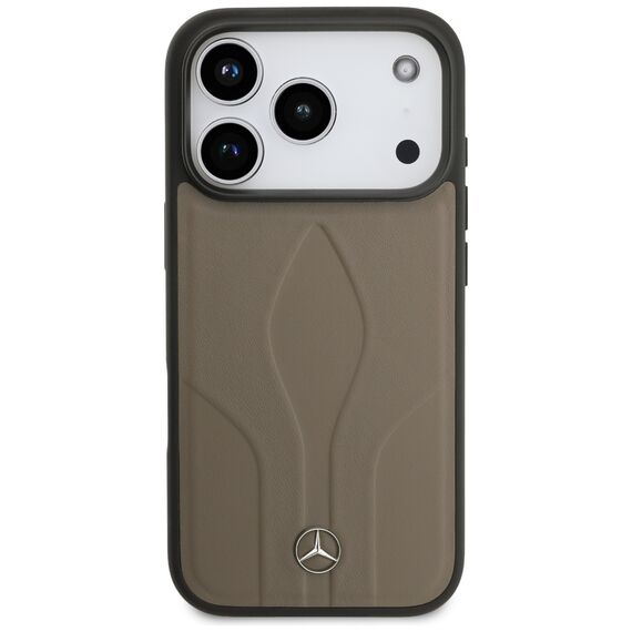 Mercedes Leather The Move MagSafe Case for iPhone 17 Pro - Beige | Techbox