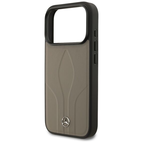 Mercedes Leather The Move MagSafe Case for iPhone 17 Pro - Beige | Techbox