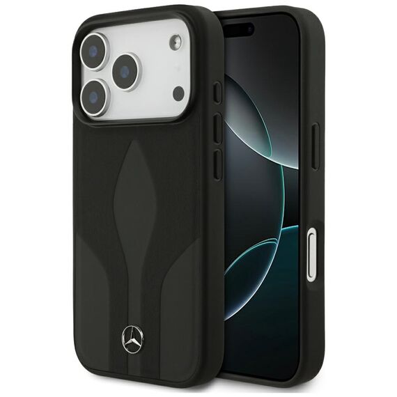 Mercedes Leather The Move MagSafe Case for iPhone 17 Pro - Black | Techbox