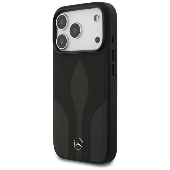 Mercedes Leather The Move MagSafe Case for iPhone 17 Pro - Black | Techbox