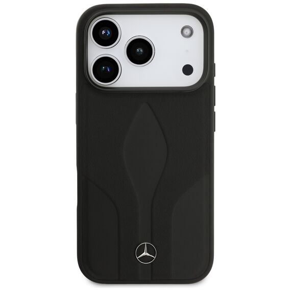 Mercedes Leather The Move MagSafe Case for iPhone 17 Pro - Black | Techbox