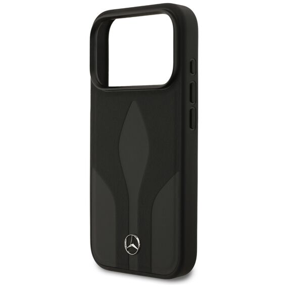 Mercedes Leather The Move MagSafe Case for iPhone 17 Pro - Black | Techbox
