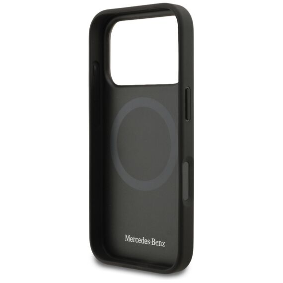 Mercedes Leather The Move MagSafe Case for iPhone 17 Pro - Black | Techbox