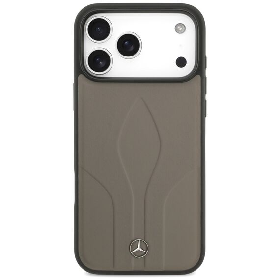 Mercedes Leather The Move MagSafe Case for iPhone 17 Pro Max - Beige | Techbox