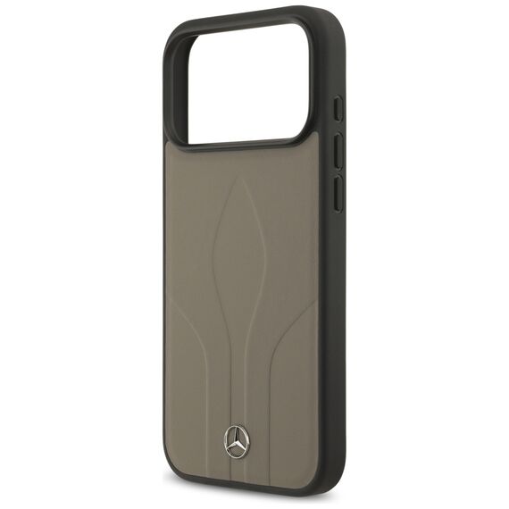 Mercedes Leather The Move MagSafe Case for iPhone 17 Pro Max - Beige | Techbox