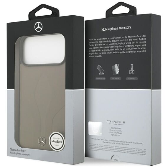 Mercedes Leather The Move MagSafe Case for iPhone 17 Pro Max - Beige | Techbox