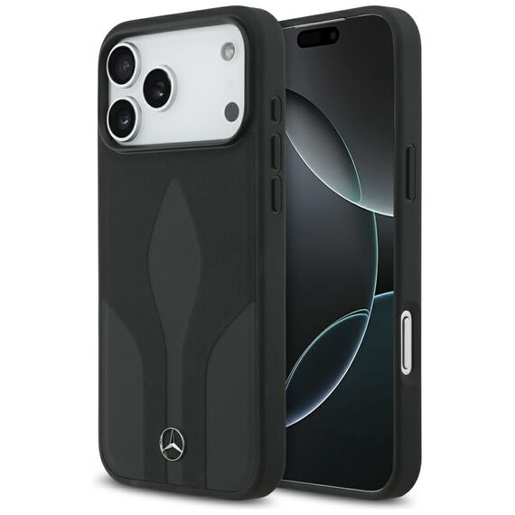 Mercedes Leather The Move MagSafe Case for iPhone 17 Pro Max - Black | Techbox