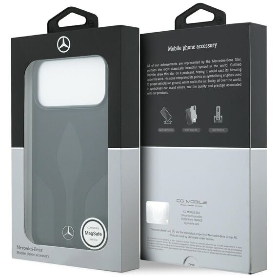 Mercedes Leather The Move MagSafe Case for iPhone 17 Pro Max - Black | Techbox