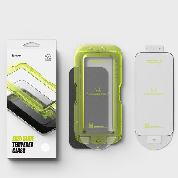 Ringke Easy Slide 2-pack tempered glass for iPhone 17 Air - black | Techbox