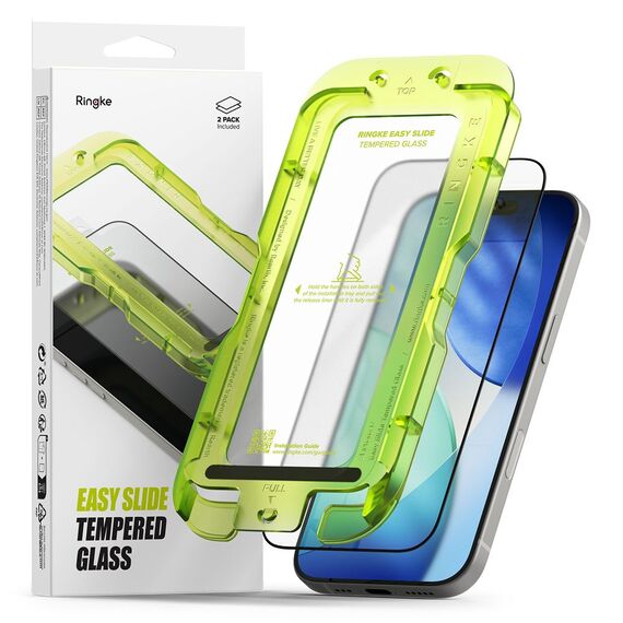 Ringke Easy Slide 2-pack tempered glass for iPhone 17 - black | Techbox