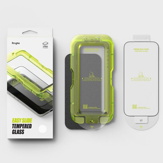 Ringke Easy Slide 2-pack tempered glass for iPhone 17 Pro - black | Techbox