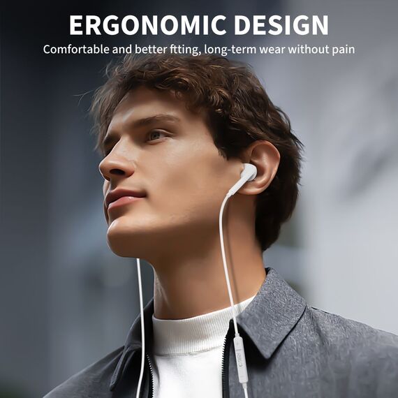 Tech-Protect Ultraboost Core G2 Mini Jack Headphones - White