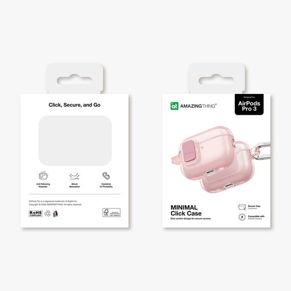 AmazingThing Minimal Case for AirPods Pro 3 - Pink | Techbox