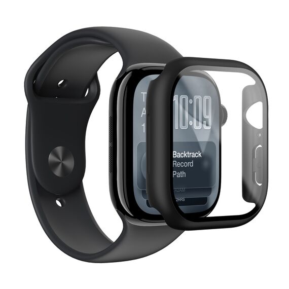 AmazingThing Radix Glass Screen Protector with Case for Apple Watch Series 11 46mm - Black | Techbox