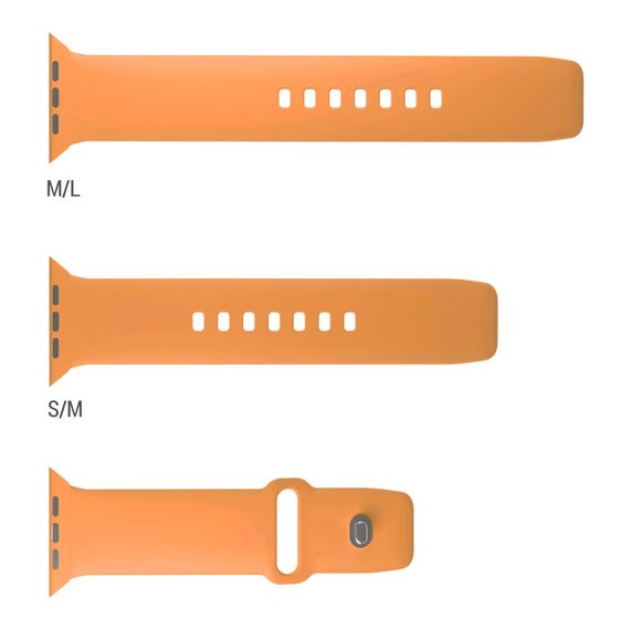 Puro Icon Silicone Strap for Apple Watch 44 / 45 / 46 / 49 mm - Orange - Accessories - Smartwatches & Accessories - Techbox