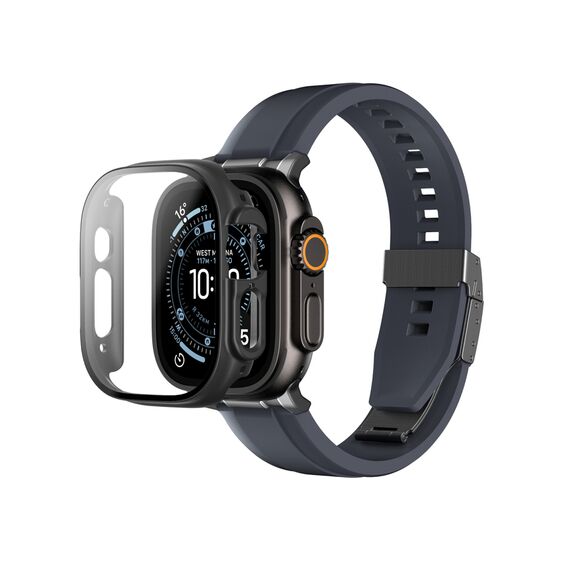 AmazingThing Radix Glass Screen Protector with Case for Apple Watch UItra 3 49mm - Black | Techbox
