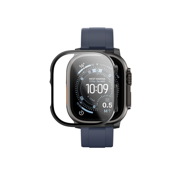 AmazingThing Radix Glass Screen Protector with Case for Apple Watch UItra 3 49mm - Black | Techbox