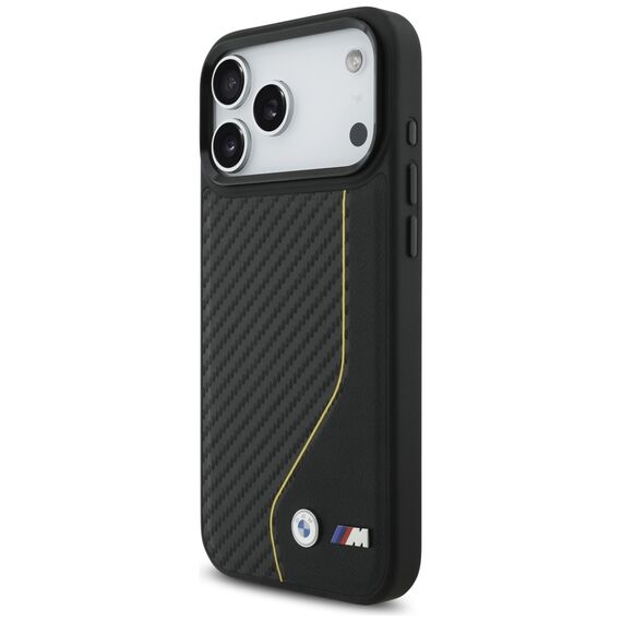 BMW M Carbon Line &amp; Logo MagSafe Case for iPhone 17 Pro Max - Yellow | Techbox