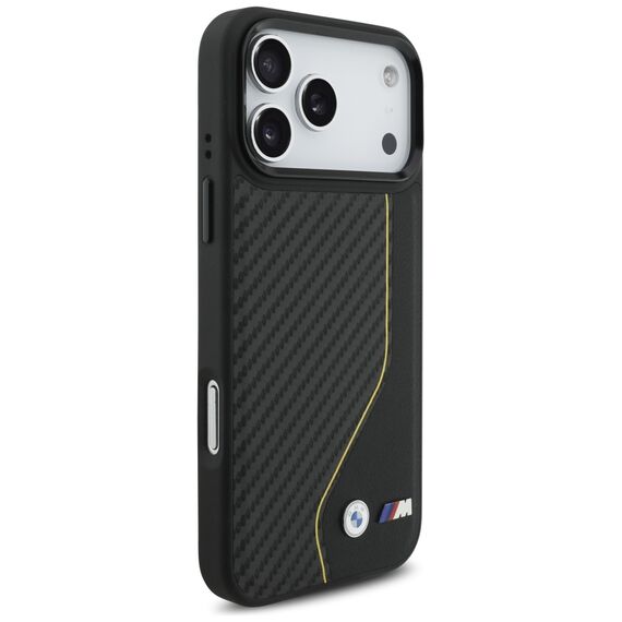 BMW M Carbon Line &amp; Logo MagSafe Case for iPhone 17 Pro Max - Yellow | Techbox