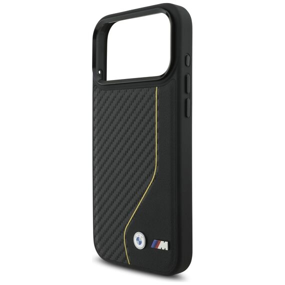 BMW M Carbon Line &amp; Logo MagSafe Case for iPhone 17 Pro Max - Yellow | Techbox