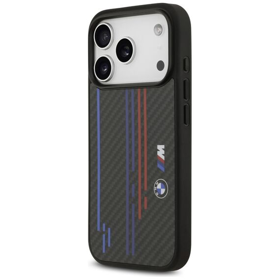 BMW M Kevlar Lines &amp; Logo MagSafe Case for iPhone 17 Pro - Black | Techbox