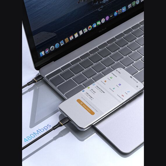 Dudao L25C USB-C - USB-C Silicone Cable 60W 1m - White - Cables & Adapters - Cables & Accessories - Techbox