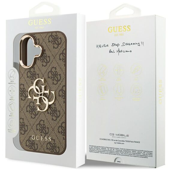 Guess 4G Big 4G Classic Logo Case for iPhone 17 - Brown and Gold - Uncategorized Cases (2) - Cases - Techbox