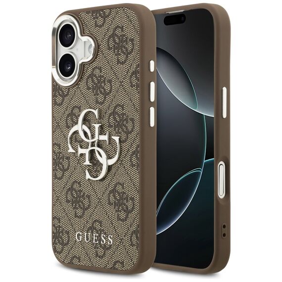Guess 4G Big 4G Classic Logo case for iPhone 17 - brown and silver | Techbox