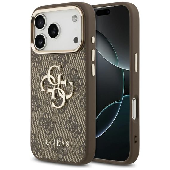 Guess 4G Big 4G Classic Logo Case for iPhone 17 Pro - Brown and Gold - Apple Cases - Cases - Techbox