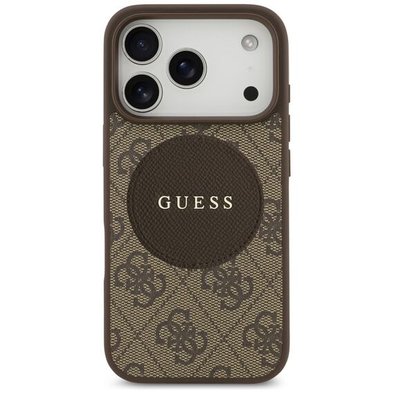 Guess 4G Circle Classic Logo MagSafe case for iPhone 17 Pro - brown - Apple Cases - Cases - Techbox