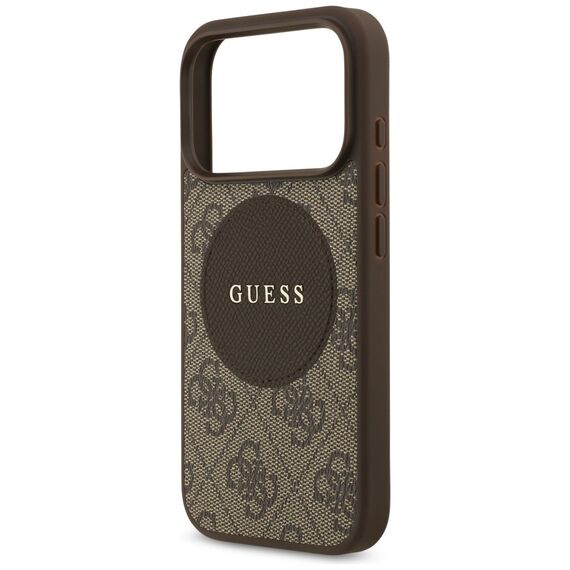 Guess 4G Circle Classic Logo MagSafe case for iPhone 17 Pro - brown - Apple Cases - Cases - Techbox