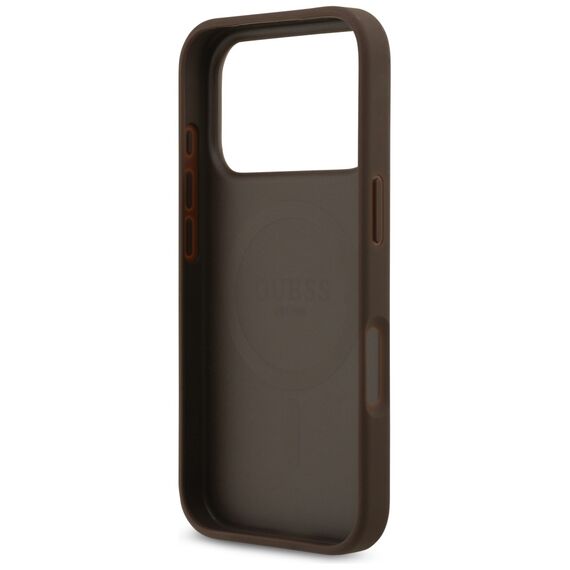 Guess 4G Circle Classic Logo MagSafe case for iPhone 17 Pro - brown - Apple Cases - Cases - Techbox