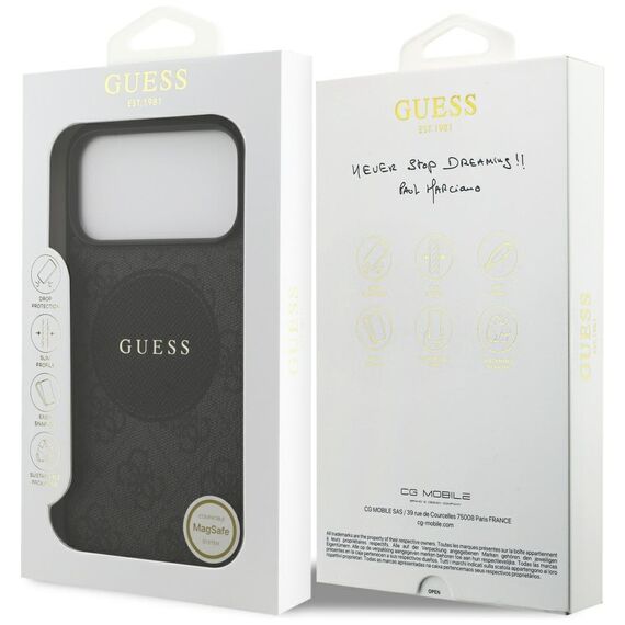 Guess 4G Circle Classic Logo MagSafe case for iPhone 17 Pro Max - black | Techbox