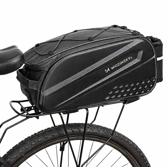 Wozinsky Bike Trunk Bag with Long Strap and Expandable Side Pockets - Black - Smartphone Holders - Smartphones - Techbox