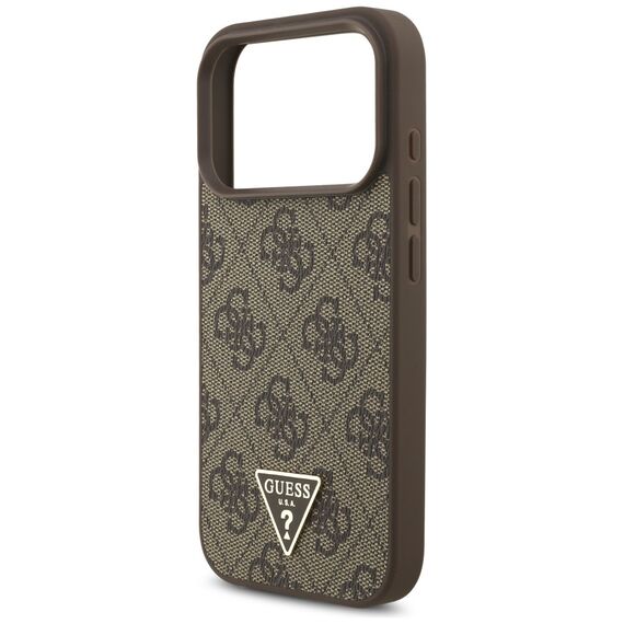 Guess 4G Strap Triangle Logo MagSafe case for iPhone 17 Pro - brown | Techbox