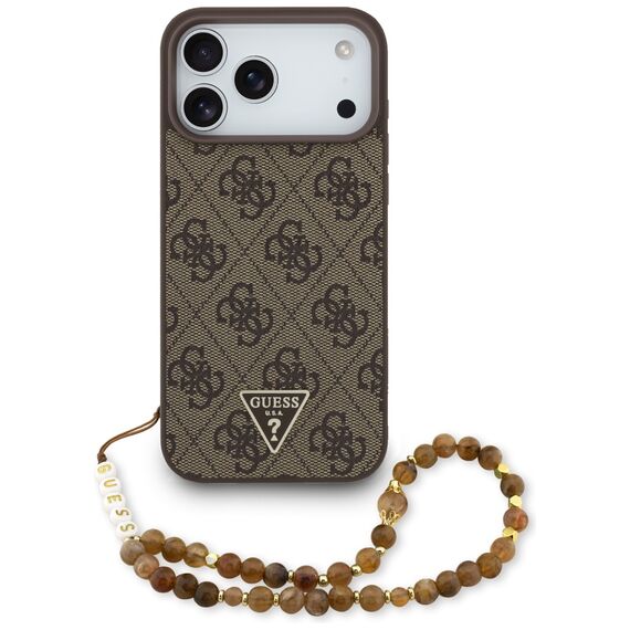 Guess 4G Strap Triangle Logo MagSafe Case for iPhone 17 Pro Max - Brown | Techbox
