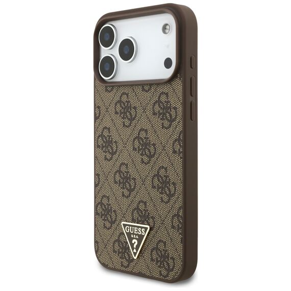 Guess 4G Strap Triangle Logo MagSafe Case for iPhone 17 Pro Max - Brown | Techbox