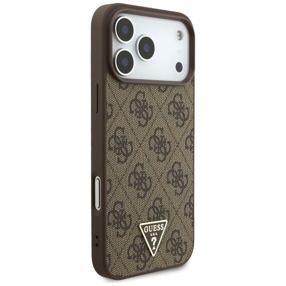 Guess 4G Strap Triangle Logo MagSafe Case for iPhone 17 Pro Max - Brown | Techbox