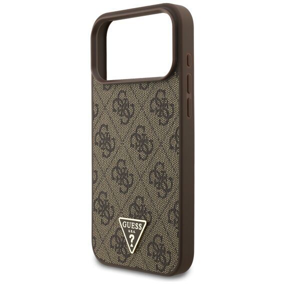 Guess 4G Strap Triangle Logo MagSafe Case for iPhone 17 Pro Max - Brown | Techbox