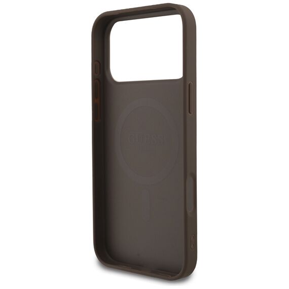 Guess 4G Strap Triangle Logo MagSafe Case for iPhone 17 Pro Max - Brown | Techbox